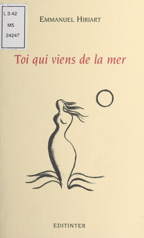 Couverture ebook de Toi qui viens de la mer, de Emmanuel Hiriart