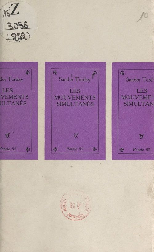 ebook cover of Les mouvements simultanés, by Sandor Torday