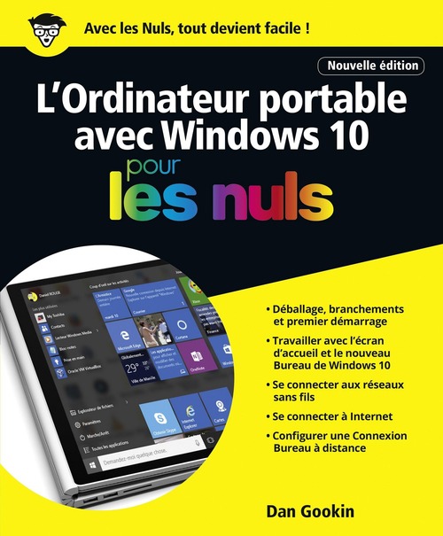 Couverture ebook de L'ordinateur Portable avec Windows 10 Pour les Nuls, nouvelle édition, de Dan Gookin