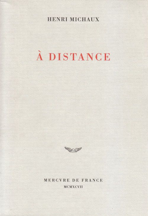 Couverture ebook de À distance, de Henri Michaux