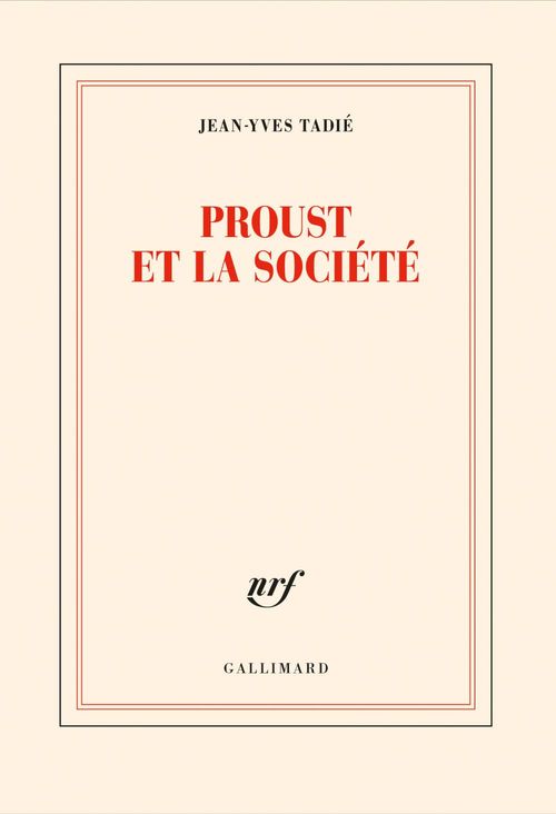 ebook cover of Proust et la société, by Jean-Yves Tadié