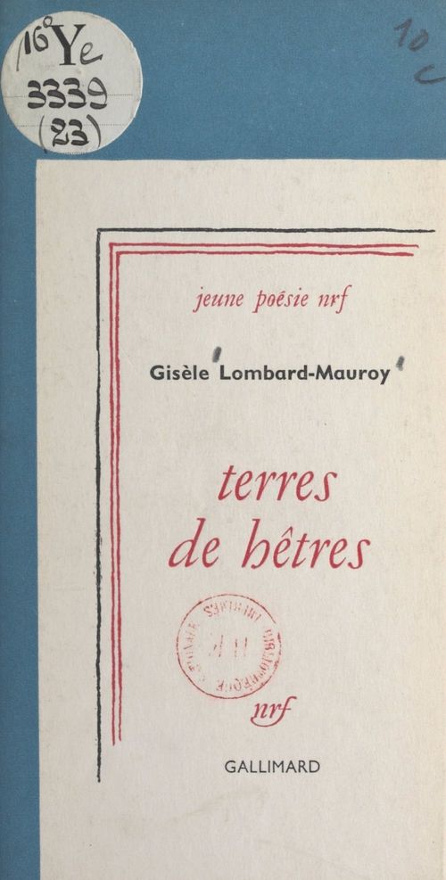 ebook cover of Terres de hêtres, by Gisèle Lombard-Mauroy
