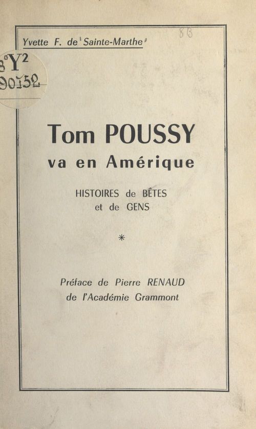 Couverture ebook de Tom Poussy va en Amérique, de Yvette-F. De Sainte-Marthe