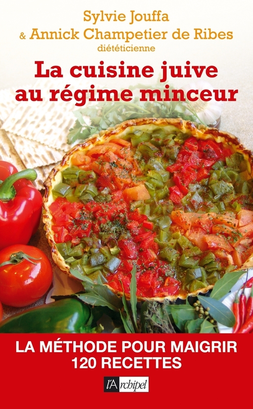 Couverture ebook de La cuisine juive au régime minceur, de Sylvie Jouffa, Annick Champetier de Ribes