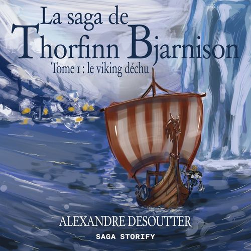 audiobook cover of La saga de Thorfinn Bjarnison, Tome 1 : le viking déchu, by Alexandre Desoutter