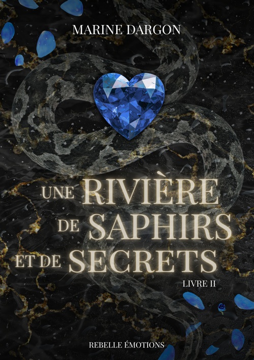 ebook cover of Une rivière de saphirs et de secrets, by Marine Dargon