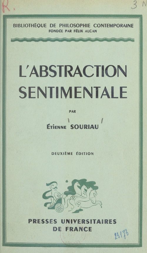 Couverture ebook de L'abstraction sentimentale, de Etienne Souriau