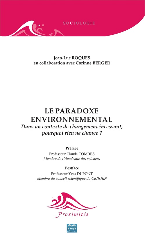 Couverture ebook de Le paradoxe environnemental, de Corine Berger, Jean-luc Roquès