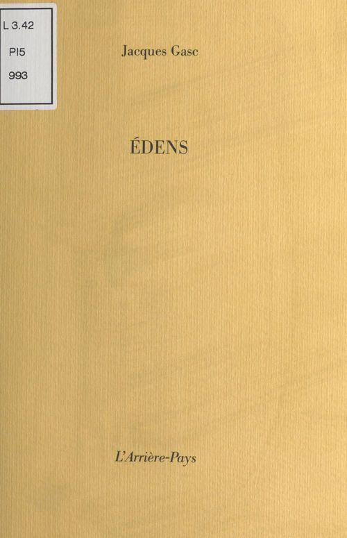 Couverture ebook de Édens, de Jacques Gasc