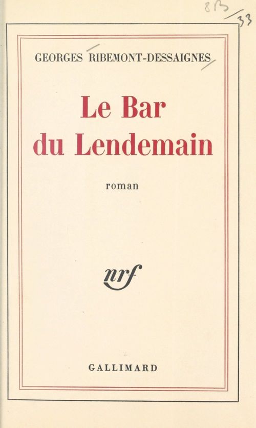 ebook cover of Le bar du lendemain, by Georges Ribemont-Dessaignes