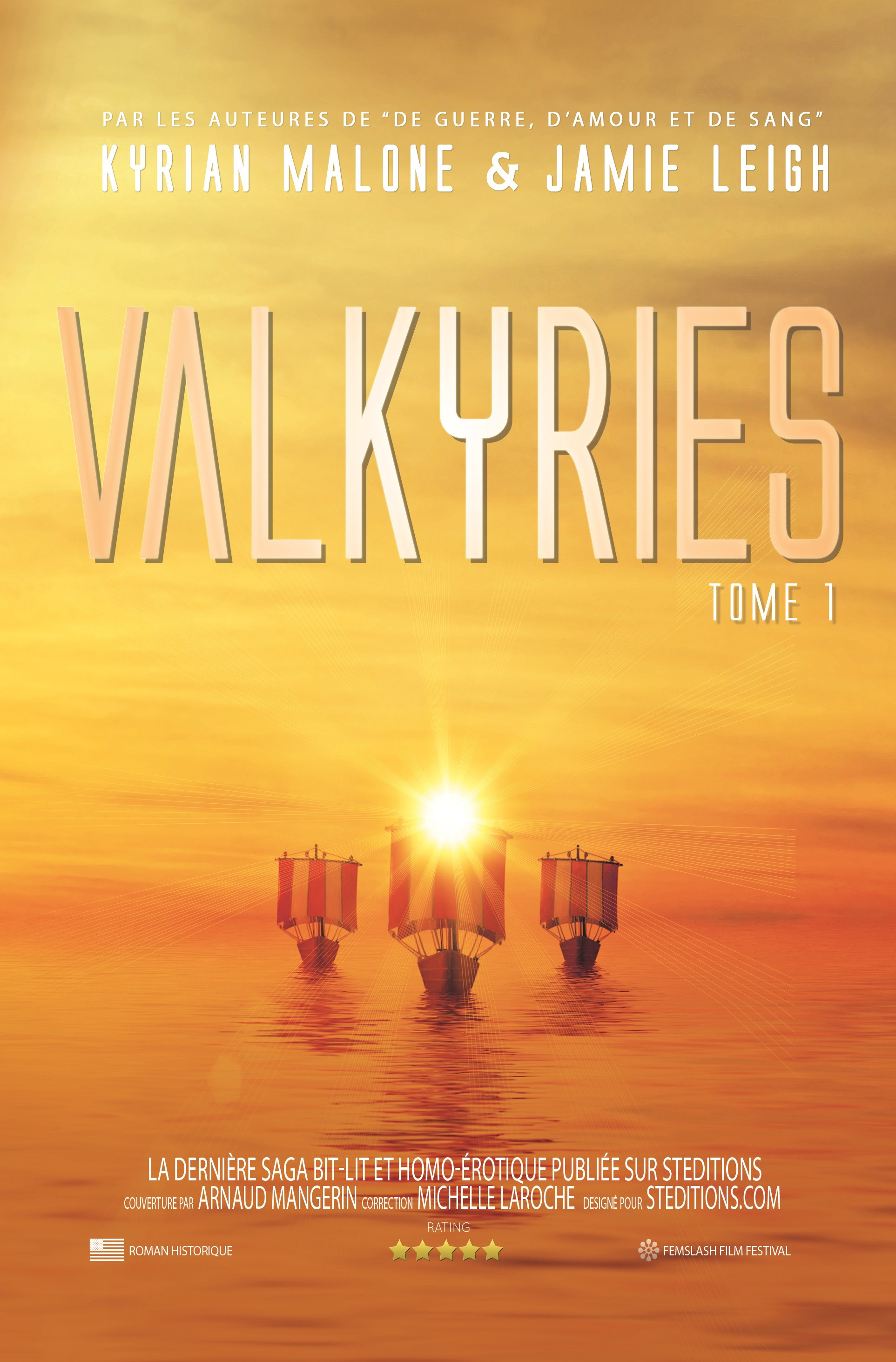 ebook cover of Valkyries - Tome 1 (Livre lesbien, roman lesbien), by Jamie Leigh, Kyrian Malone