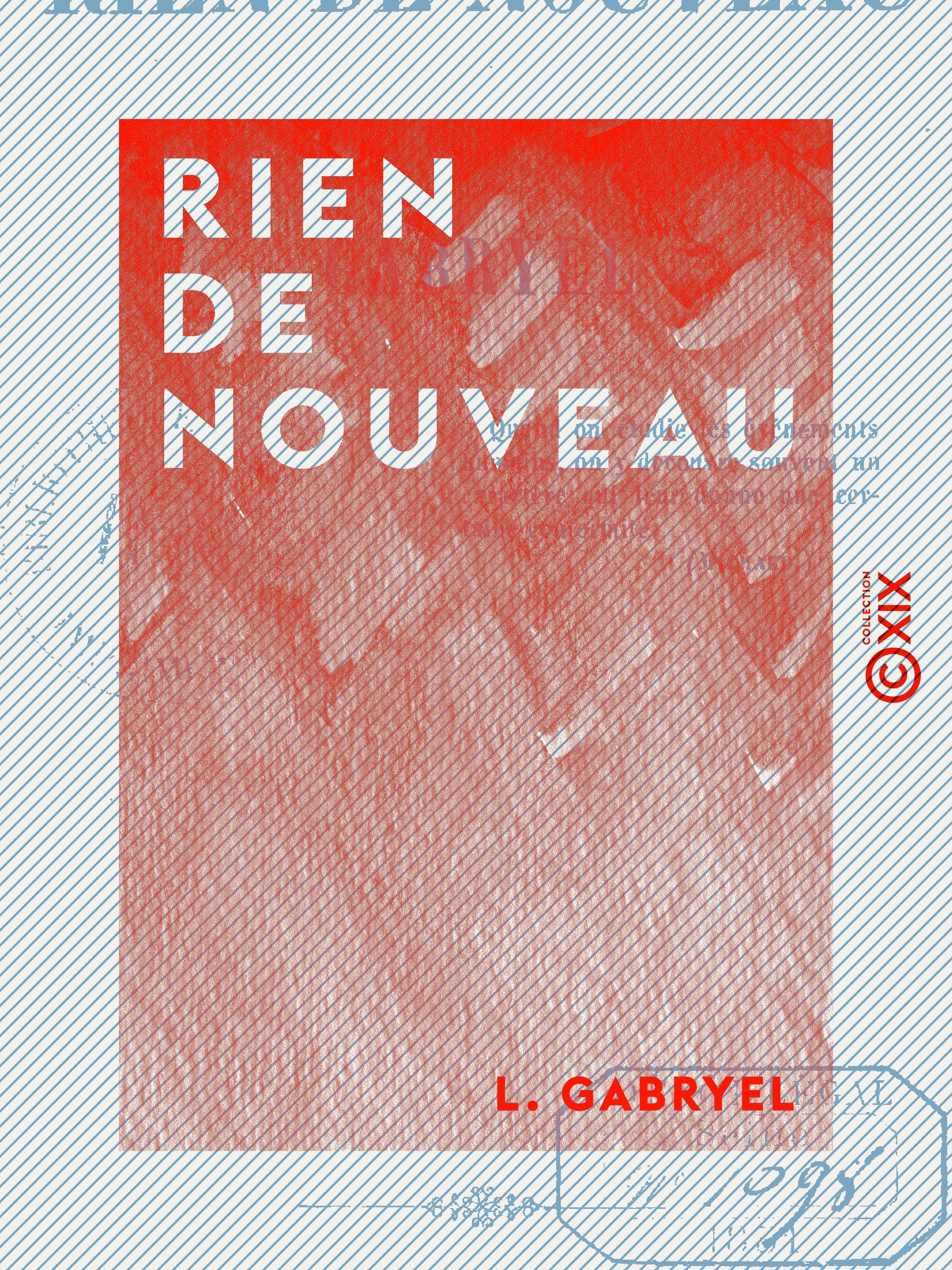 Couverture ebook de Rien de nouveau, de L. Gabryel