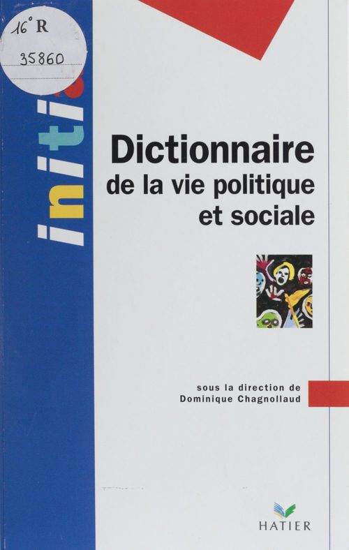 ebook cover of Dictionnaire de la vie politique et sociale, by Dominique Chagnollaud