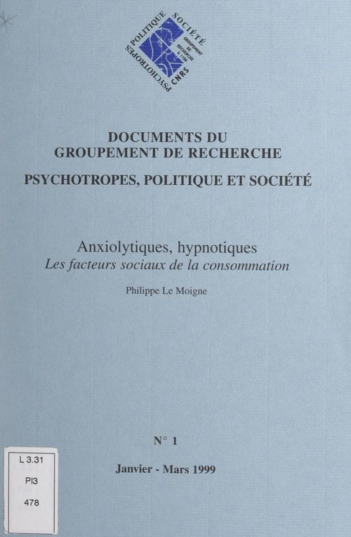 ebook cover of Anxiolytiques, hypnotiques, by Philippe Le Moigne