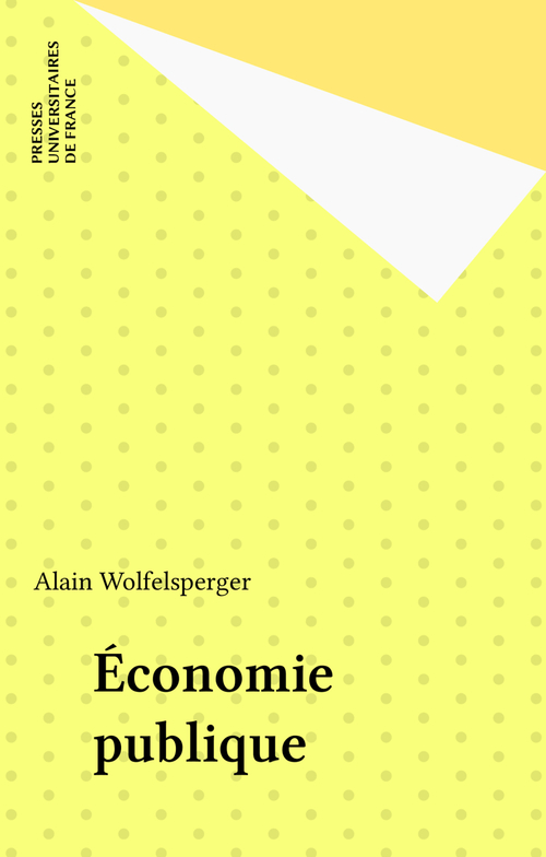 ebook cover of Économie publique, by Alain Wolfelsperger