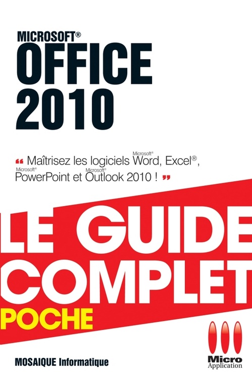Couverture ebook de Office 2010 - Le guide complet, de Mosaïque Informatique