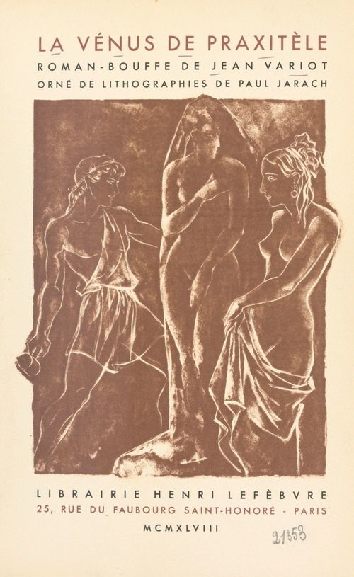 Couverture ebook de La Vénus de Praxitèle, de Jean Variot
