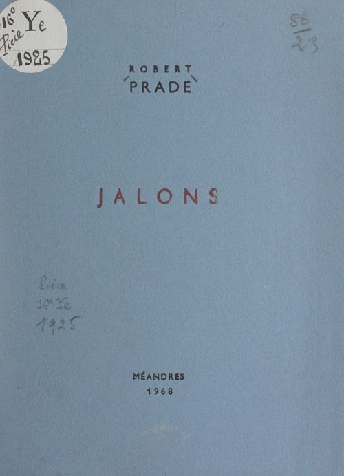Couverture ebook de Jalons, de Robert Prade