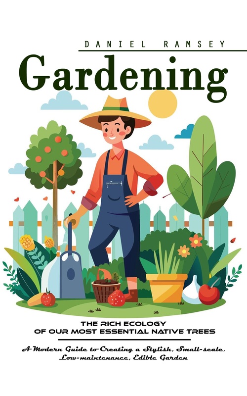 Couverture ebook de Gardening: The Rich Ecology of Our Most Essential Native Trees (A Modern Guide to Creating a Stylish, Small-scale, Low-maintenance, Edible Garden), de Daniel Ramsey