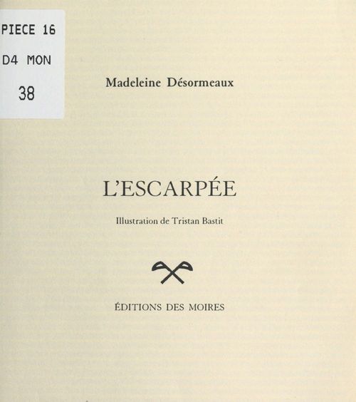 Couverture ebook de L'Escarpée, de Madeleine Desormeaux