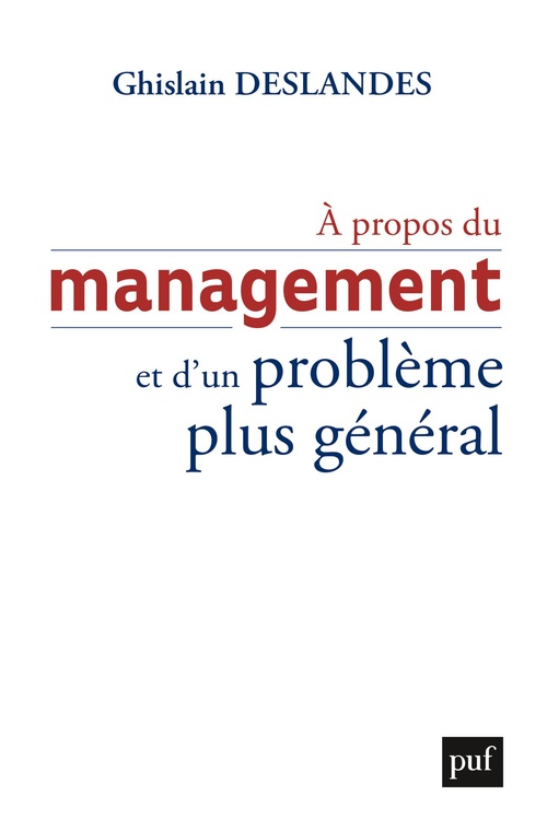 ebook cover of À propos du management et d'un problème plus général, by Ghislain Deslandes
