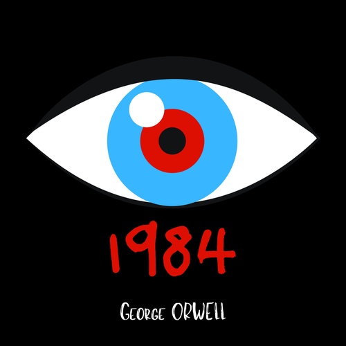 audiobook cover of 1984, by George Orwell