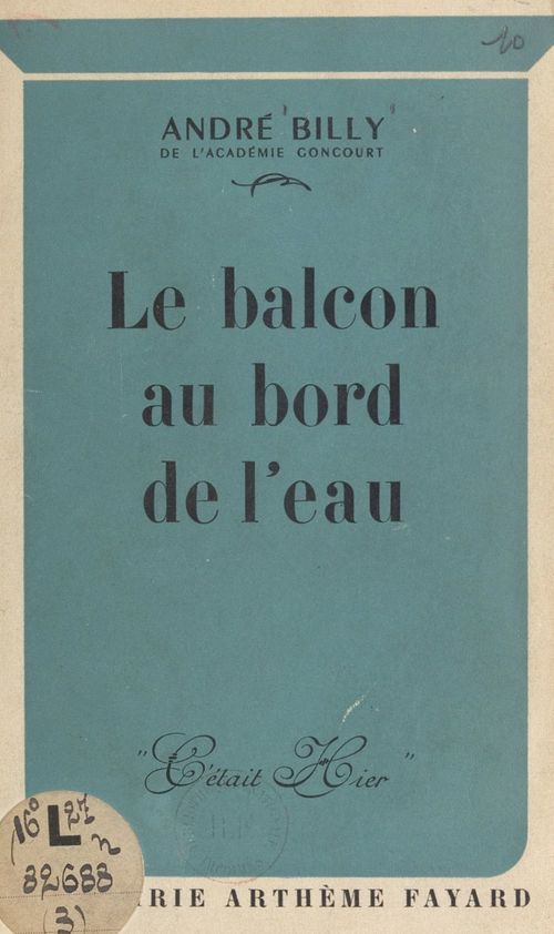 Couverture ebook de Le balcon au bord de l'eau, de Andre Billy