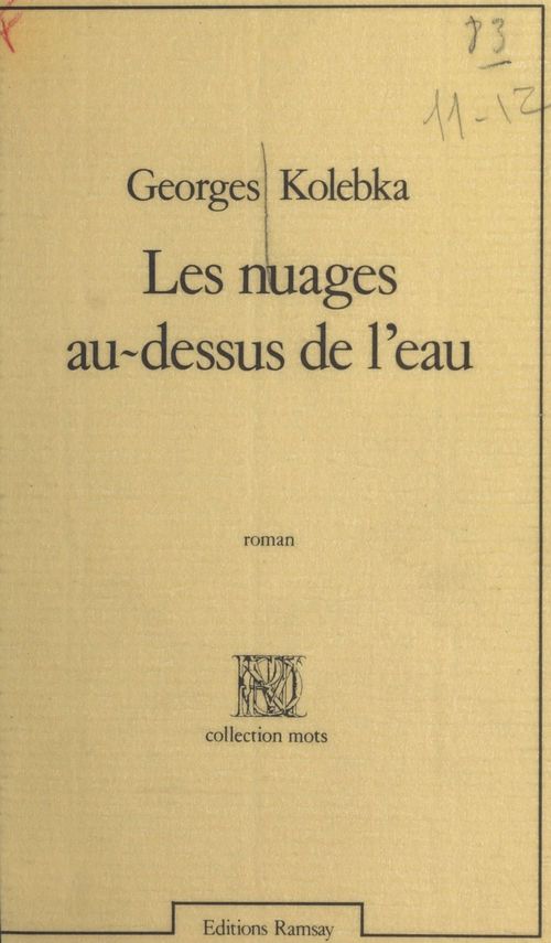ebook cover of Les nuages au-dessus de l'eau, by Georges Kolebka