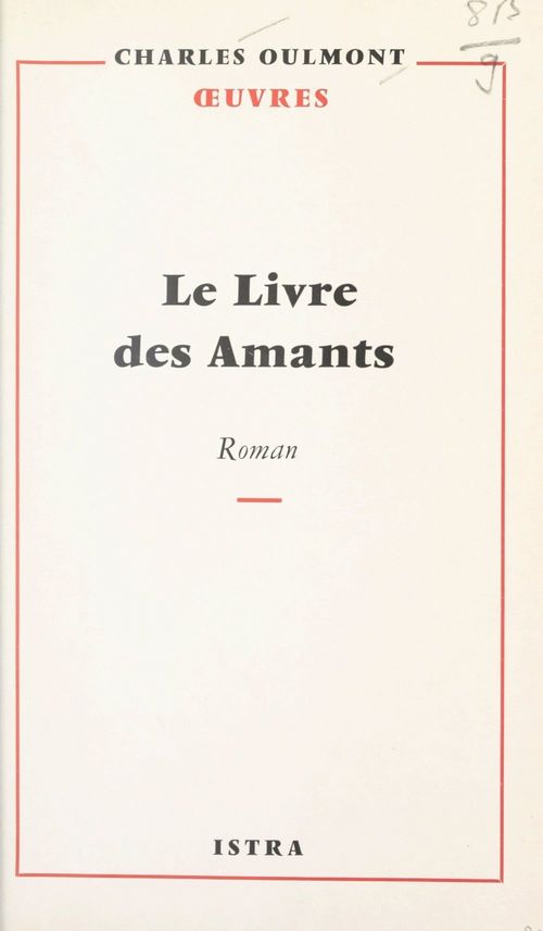Couverture ebook de Le livre des amants, de Charles Oulmont
