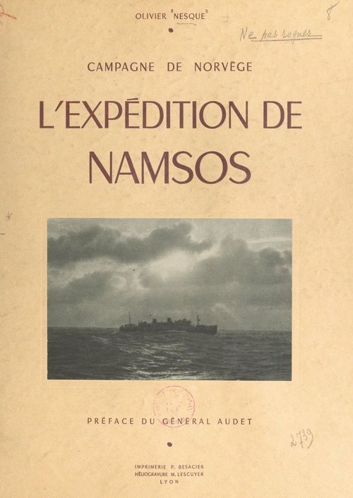 ebook cover of Campagne de Norvège : l'expédition de Namsos, by Olivier Nesque