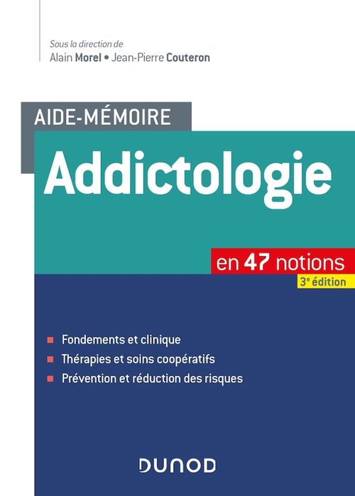 Couverture ebook de Aide-mémoire - Addictologie, de Collectif, Alain Morel, Jean-Pierre Couteron