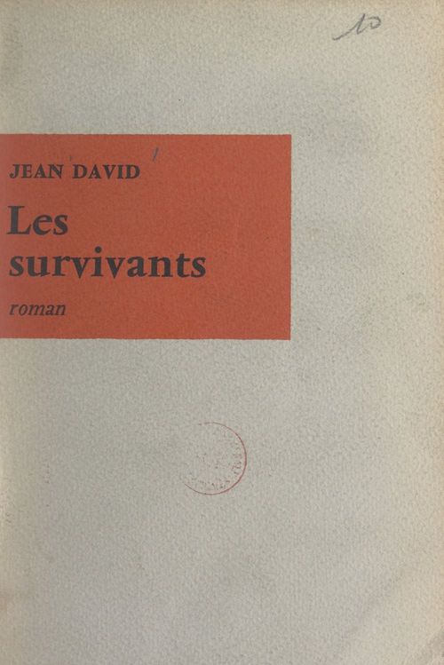ebook cover of Les survivants, by David Jean