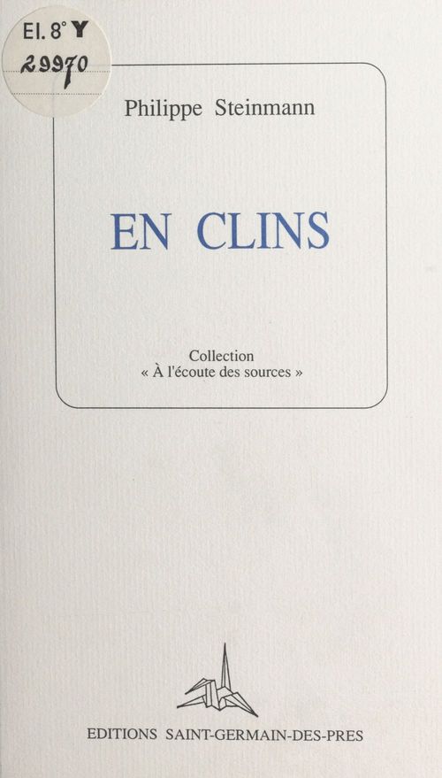 Couverture ebook de En clins, de Philippe Steinmann