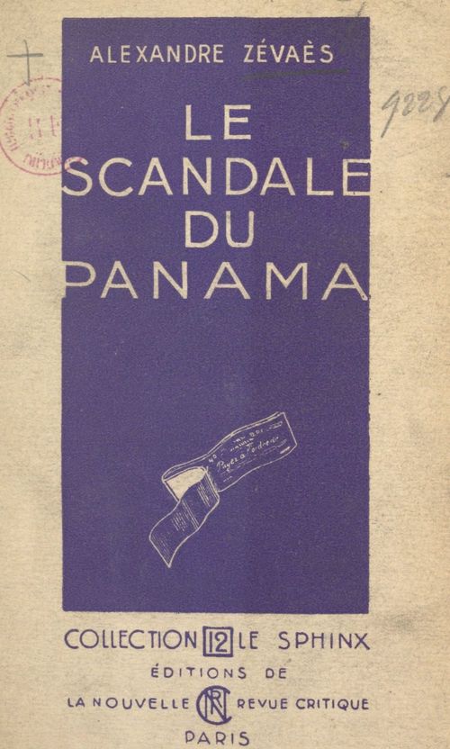 Couverture ebook de Le scandale du Panama, de Alexandre Zevaes