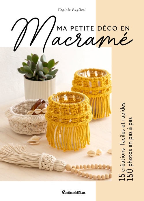 Couverture ebook de Ma petite déco en macramé, de Virginie Pugliesi