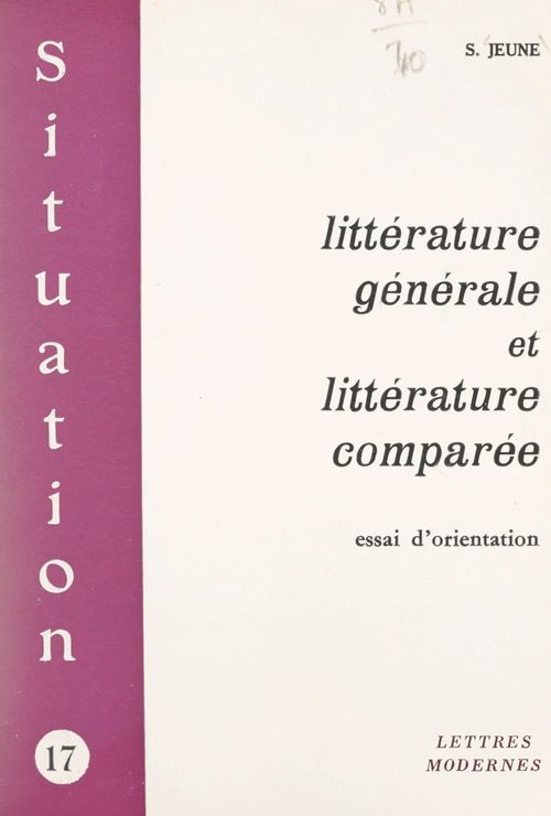 Couverture ebook de Littérature générale et littérature comparée, de Simon Jeune