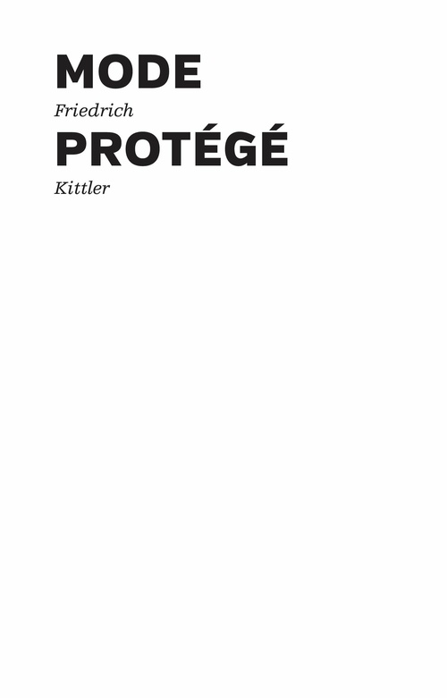 Couverture ebook de Mode protégé, de Friedrich Kittler