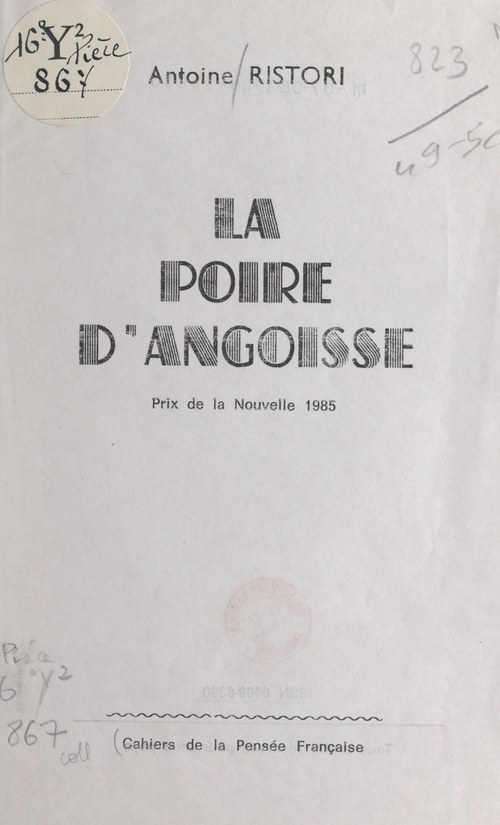 Couverture ebook de La poire d'angoisse, de Antoine Ristori