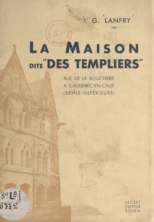 ebook cover of La maison dite "des Templiers", by G. Lanfry