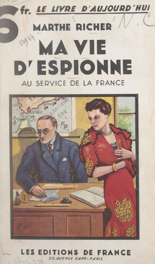 Couverture ebook de Ma vie d'espionne au service de la France, de Marthe Richer