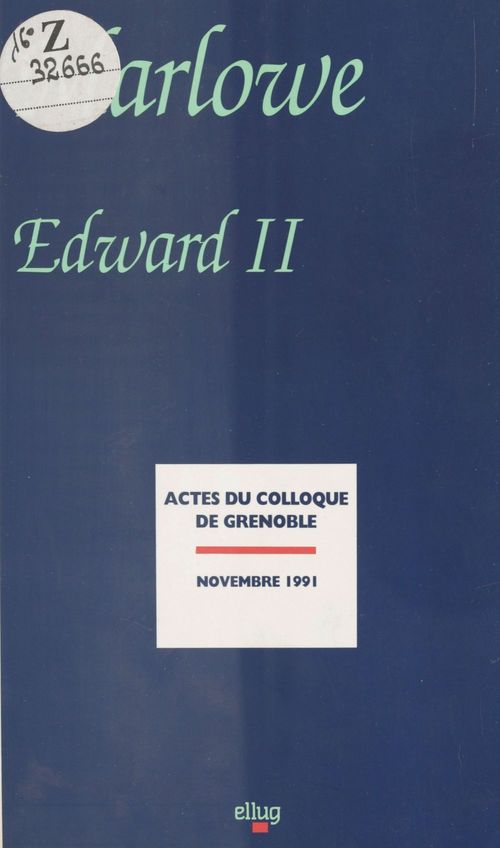 Couverture ebook de Marlowe, «Edward II», de Jean Perrin
