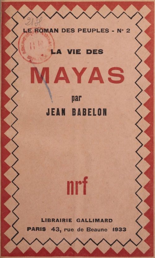 Couverture ebook de La vie des Mayas, de Jean Babelon