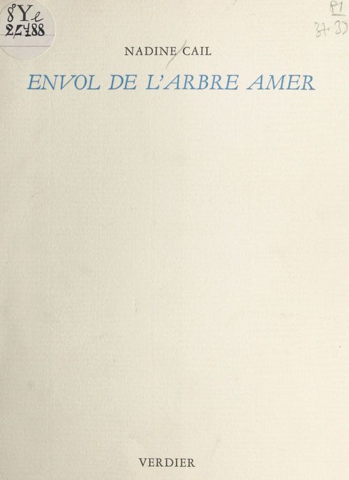 ebook cover of Envol de l'arbre amer, by Nadine Cail