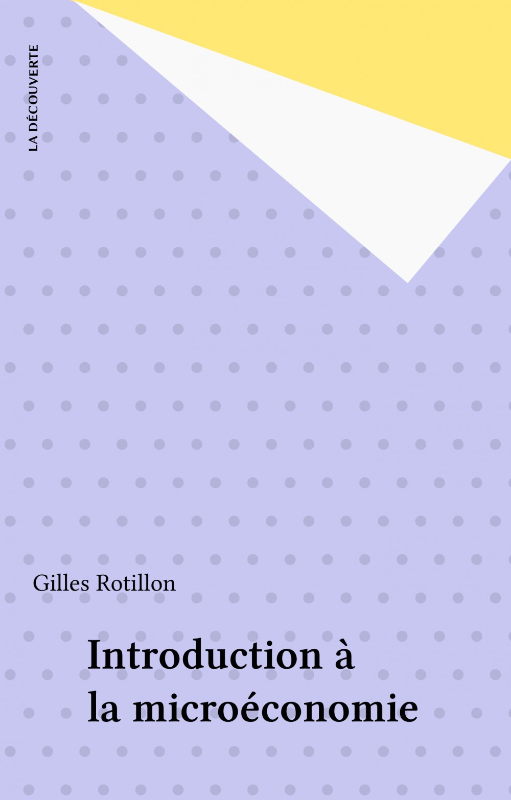 ebook cover of Introduction à la microéconomie, by Gilles Rotillon