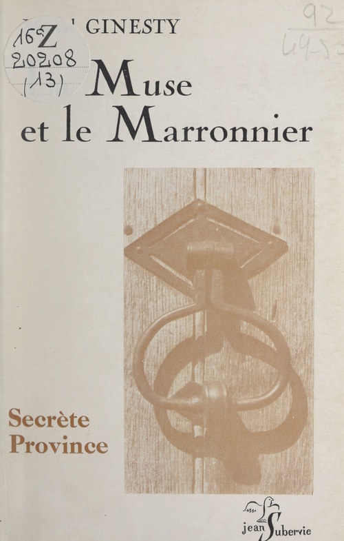 Couverture ebook de La muse et le marronnier, de Marcel Ginesty