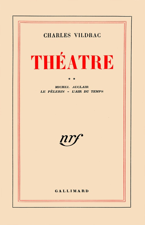 ebook cover of Théâtre (Tome 2) - Michel Auclair / Le Pèlerin / L'Air du temps, by Charles Vildrac