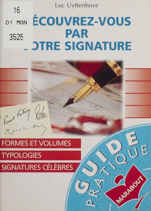 Couverture ebook de Découvrez-vous par votre signature, de Luc Uyttenhovel
