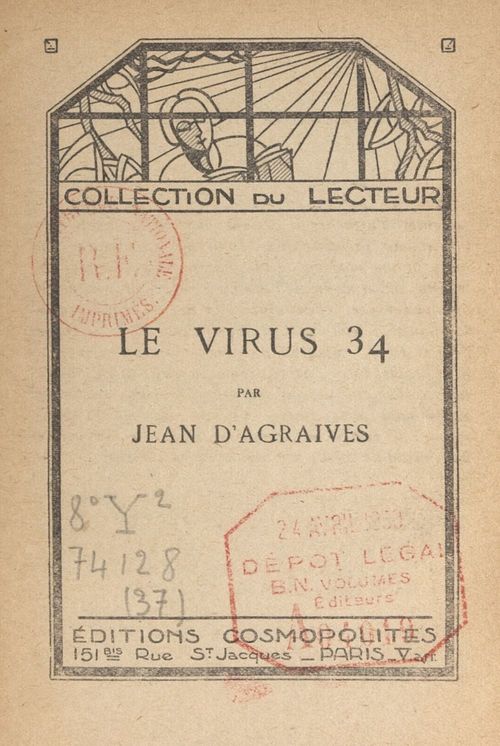 Couverture ebook de Le virus 34, de Jean D'Agraives