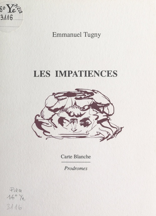 Couverture ebook de Les impatiences, de Emmanuel Tugny