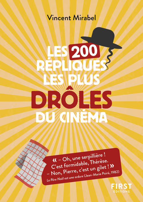 Couverture ebook de Le Petit Livre de - Les 200 répliques drôles de cinéma, 2e édition, de Vincent Mirabel